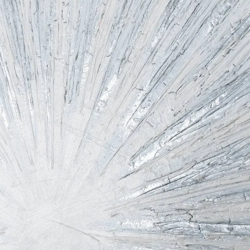 Abstract Silver Framed Canvas
