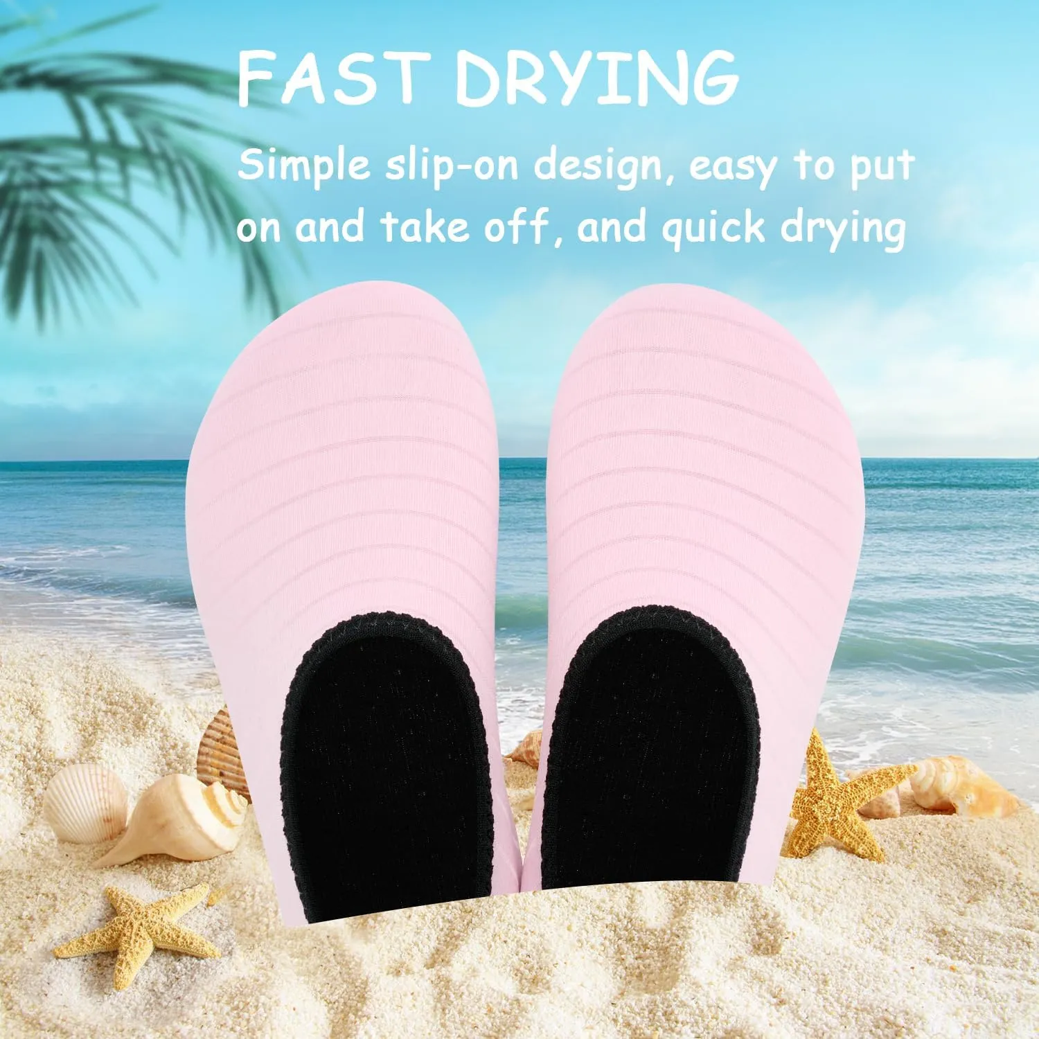 ANLUKE Kids Boys Girls Water Shoes Barefoot Aqua Socks Fast Dry Beach Swim Outdoor Sports Shoes for Toddler