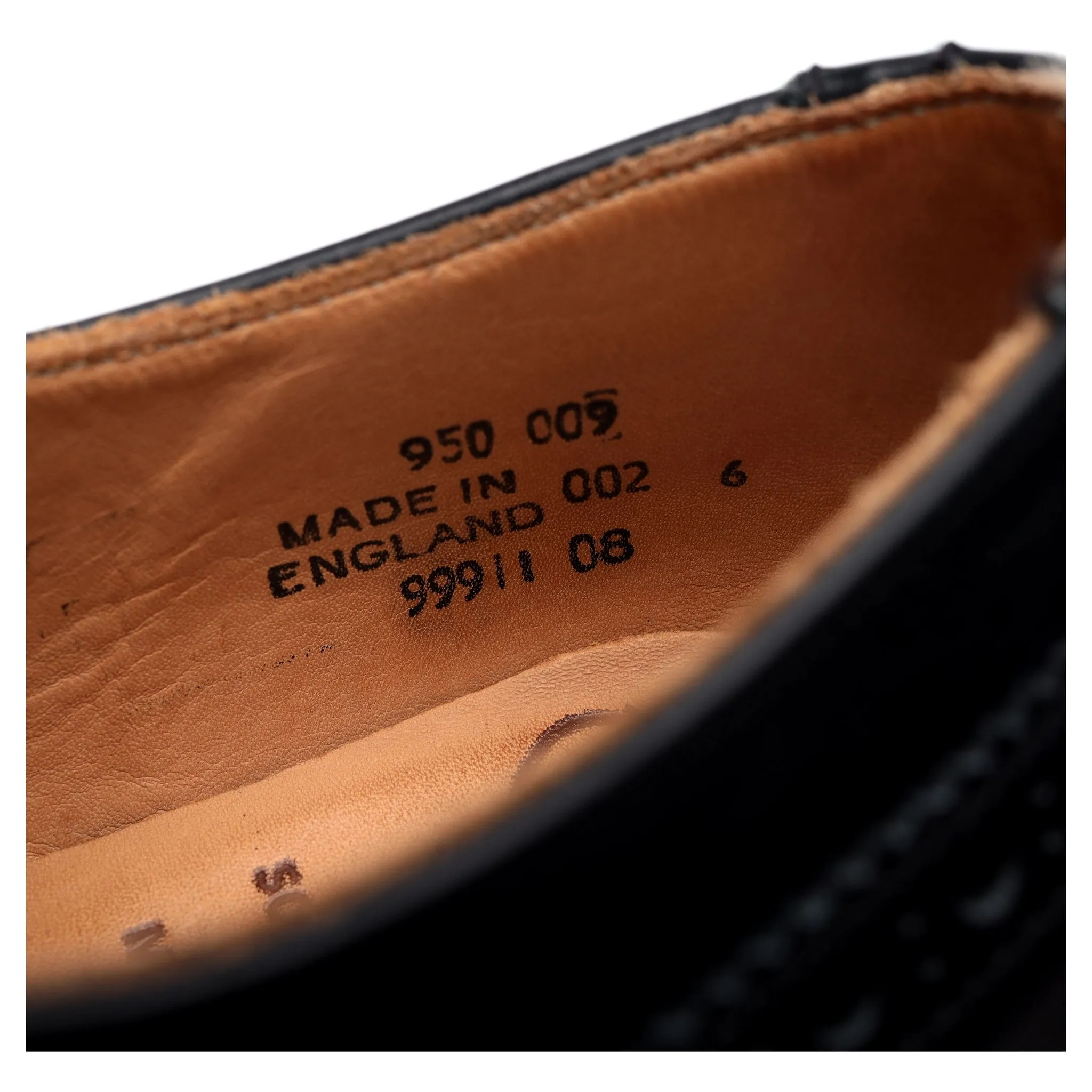Black Leather Derby Brogues UK 6