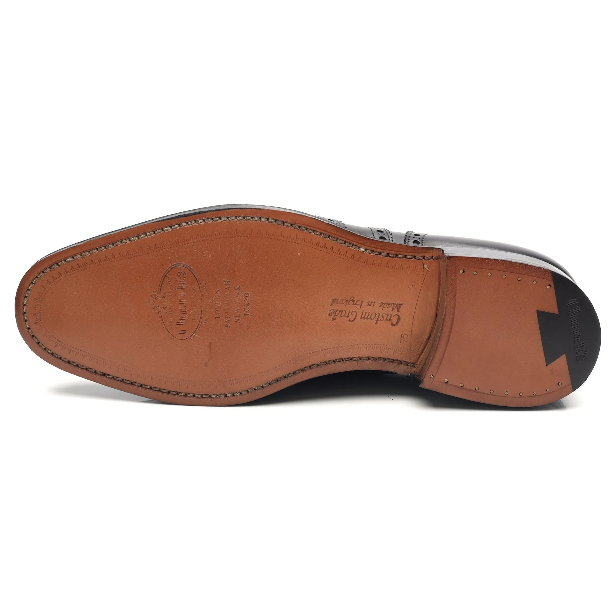 'Chetwynd' Black Leather Brogues UK 7.5 G