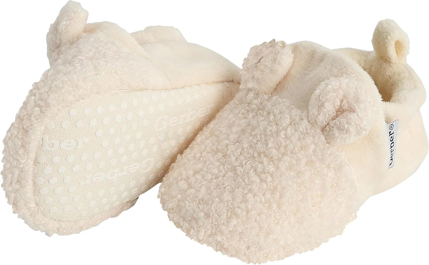 Gerber Unisex-Baby Fleece Lined Non Skid Soft Slipper Booties with Ears