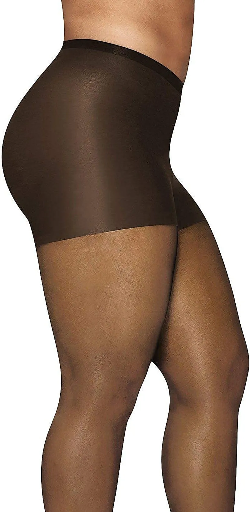 Hanes womens Women's Curves Silky Sheer Pantyhose Hsp002