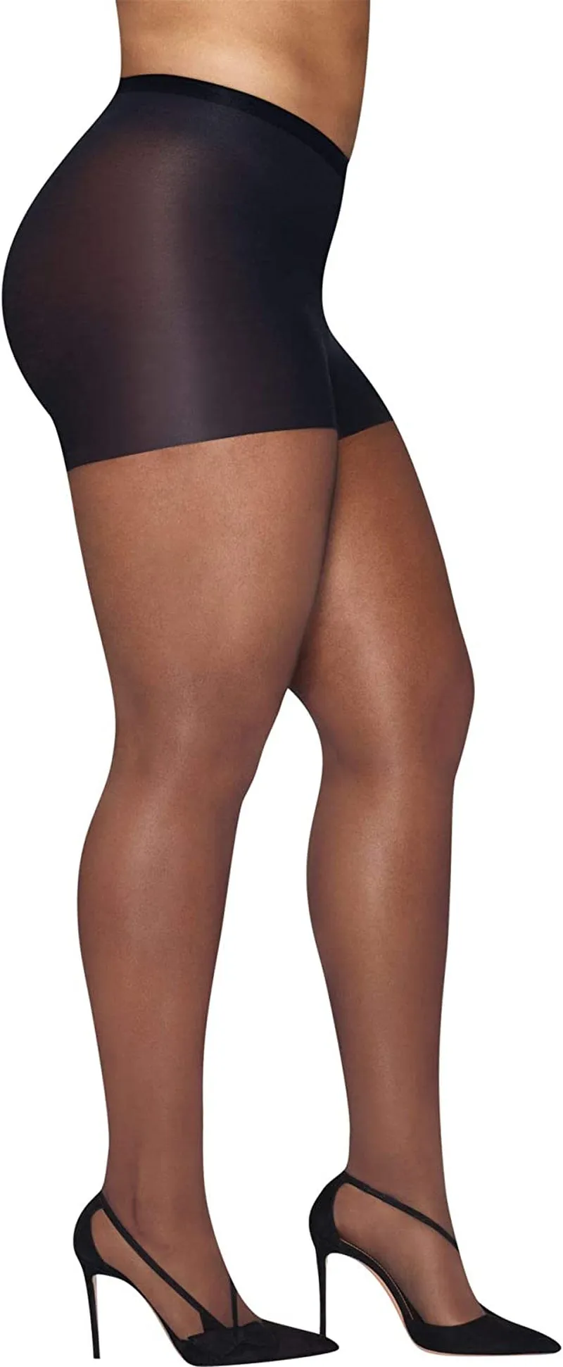 Hanes womens Women's Curves Silky Sheer Pantyhose Hsp002