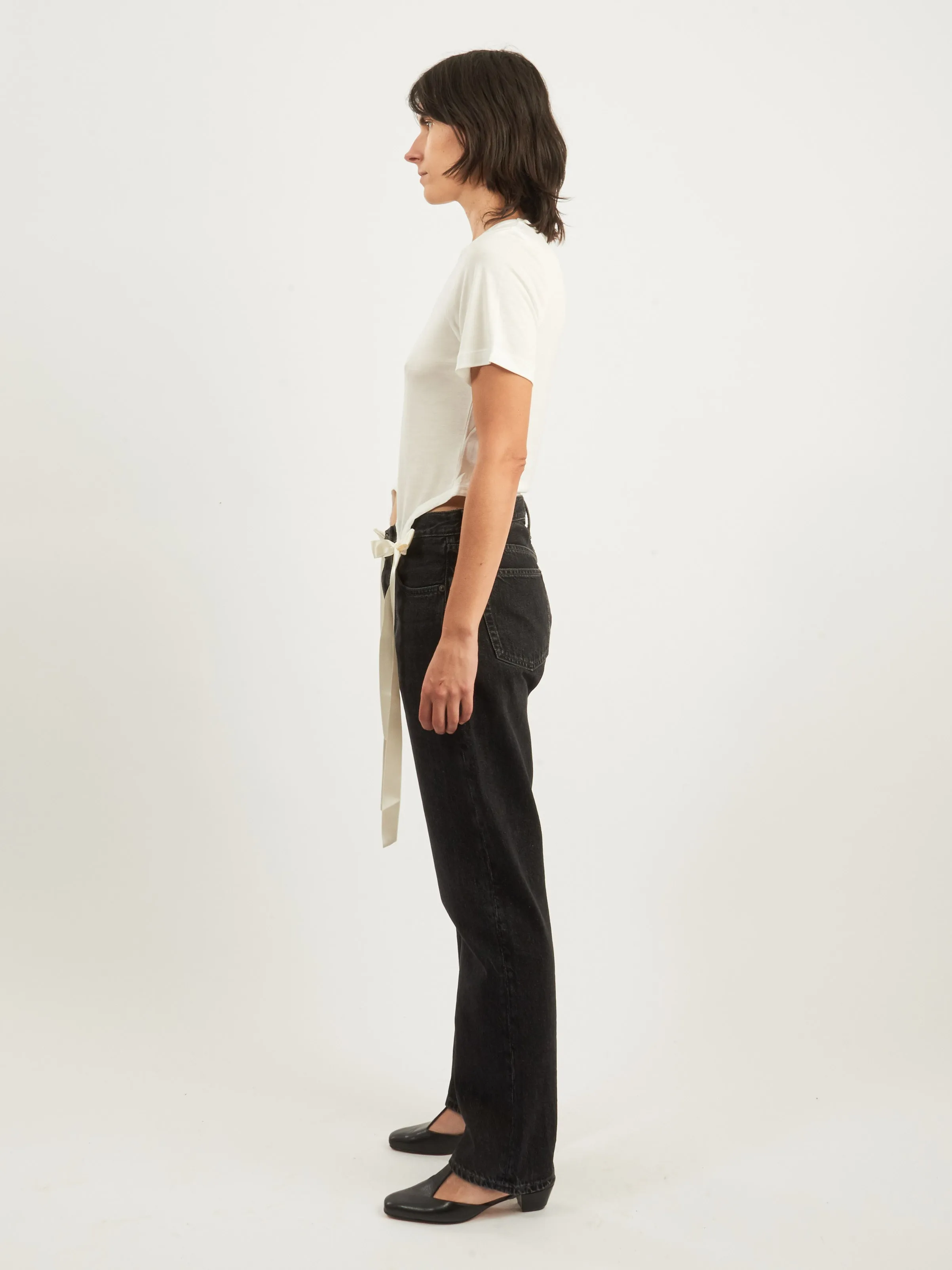 Ivory Easy T-Shirt W/Bow Tails