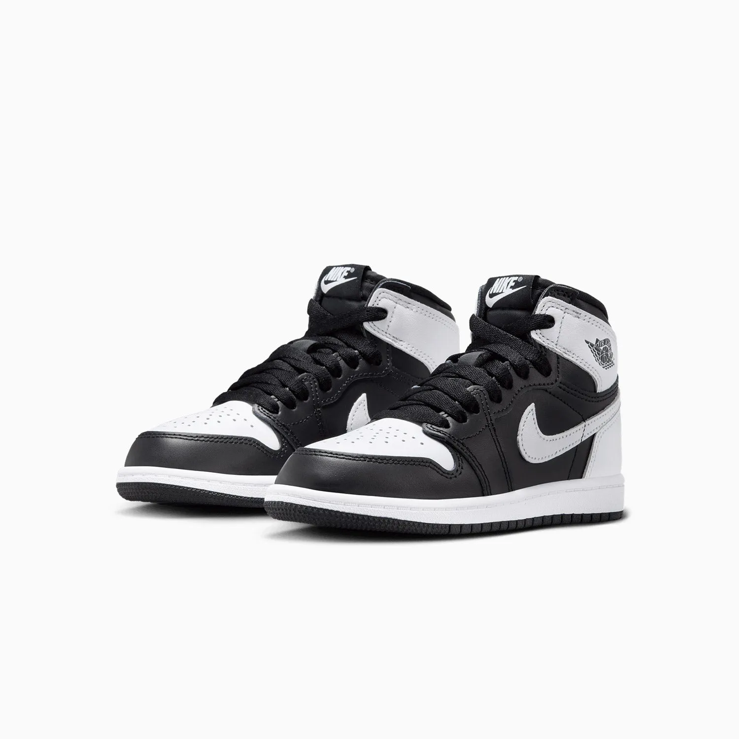 Kid's Air Jordan 1 Retro High OG "Black White" Pre School