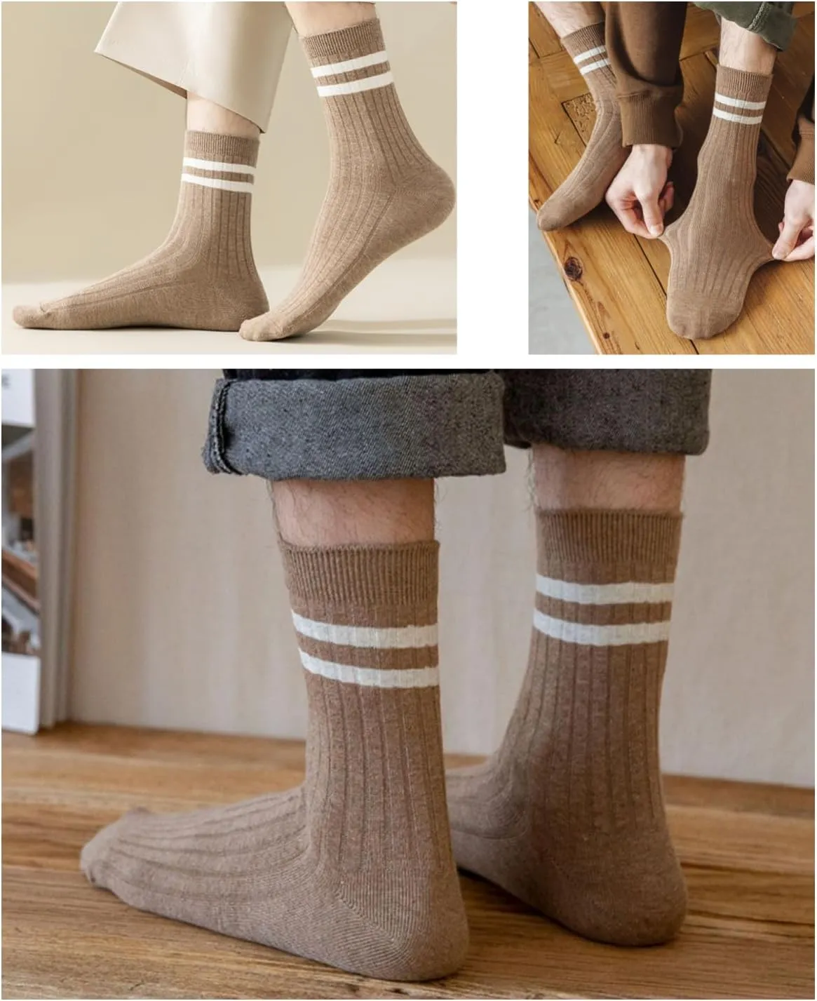Mens Athletic Cotton Socks Five Pack Ankle Sock