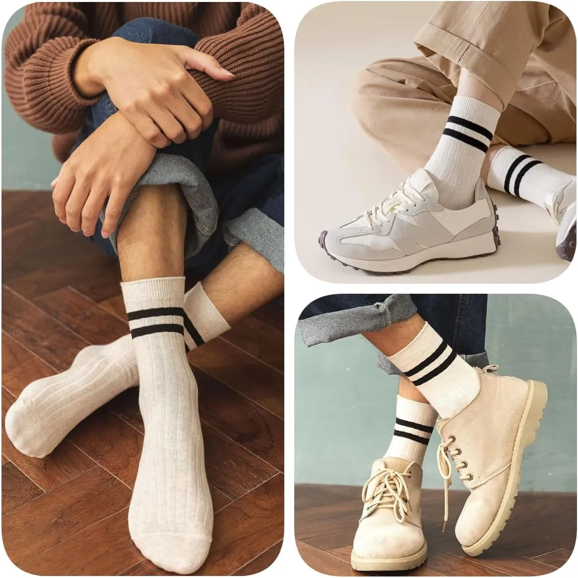 Mens Athletic Cotton Socks Five Pack Ankle Sock