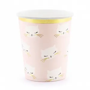 Pink Cat Cups (6 pack)