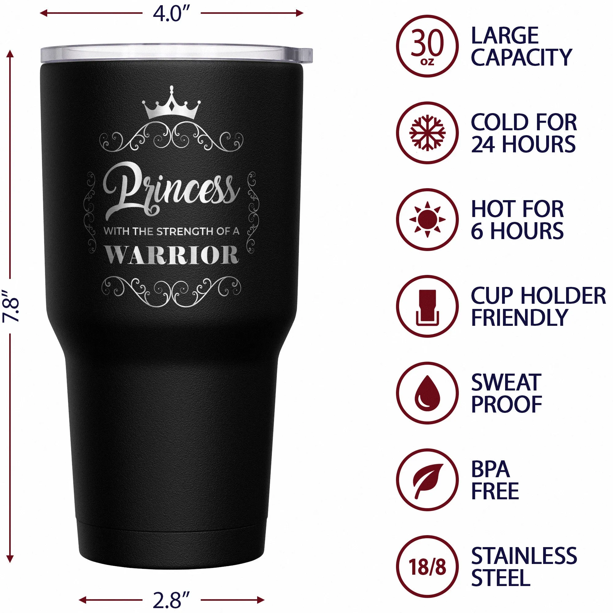 Princess with the Strength of a Warrior Tumbler