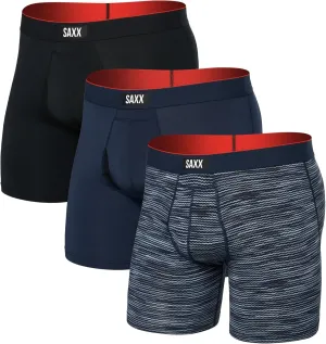 SAXX Underwear Co. Men's Underwear with Pouch Multi Sport Mesh Boxer Brief Fly 3Pk