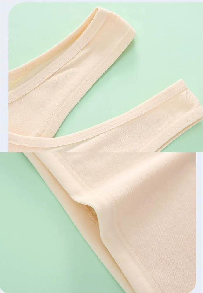 Training Bras for Girls Seamless Adjustable Cotton Cami Bralettes 7-14Y